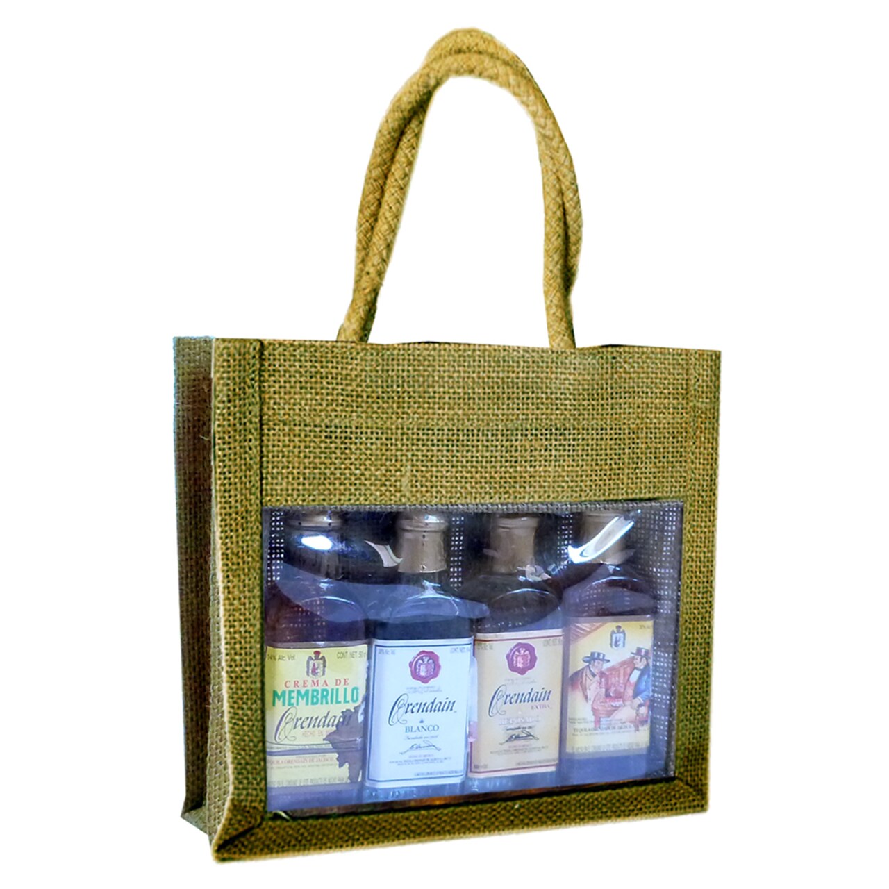 GC Home & Garden 7" OJ4 Sampler Olive Color Jute 4 Sample Bottle Olive Oil Bags